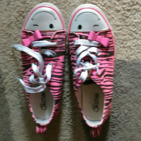 justice shoes girl zebra pink size 2 poshmark size 2 shoe